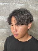 MEN’S HAIR/波巻きツイストスパイラル/リバースセンターパート