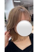 ミディアムレイヤーカット/似合わせカット/大人ガーリー/20代