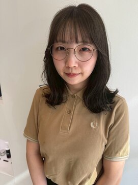 Folklore【フォークロア】翠町支店 《髪質改善サロン》 ミディアムオリーブ系カラー/切りっぱなしワンレングス