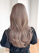 シオン(shion) オリーブカラー透明感カラー秋色ウルフレイヤーロング_ba531382