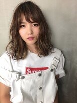 アン 柏店(un)&nbsp;◆無造作ミディアムでイメチェン/小顔前髪/アッシュベージュ