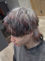 メンズサロン ガウディ 三宮店(men's salon Gaudi) エンドカラー×メンズデザインブリーチハイトーン×ウルフカット