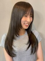 グラムアッシュ(GLAM ASH) レイヤーカット ナチュラルブラウン 顔周りカット 髪質改善 20代