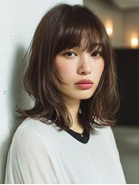 ダル 渋谷/表参道(DAL.)&nbsp;レイヤーカット/ダークグレージュ/ハッシュカット/前髪