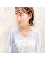 リアン(lien) 【lien.ai】イメチェンヘアスタイル　フォギーベージュ　耳かけ