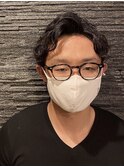 ツーブロックビジネスショートフェードパーマコンマヘア