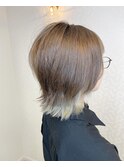 インナーカラーホワイトシルバー