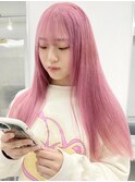 パステルピンク[新宿駅/グレーベージュ/黒髪]