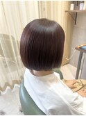 秋カラー艶ボブ