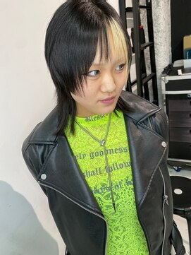 ココ 本八幡(KOKO) □#ウルフレイヤー#インナーカラー#ケアブリーチ#ウルフカット