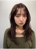 ナチュラルブラウン顔周りレイヤー【大通 札幌】