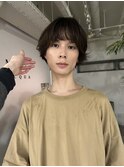 =メンズボブ/フェザーパーマ／MEN’S HAIR/ブルーブラック