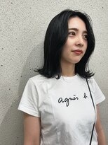 ヌークバイラヴェスト 四日市(neuk by lovest) 韓国スタイル 長めボブ 顔まわりレイヤー