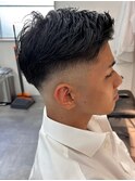 千葉駅MEN’S/波巻きツイストスパイラル/刈り上げセンターパート
