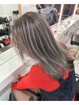 ブレンド 渋谷(BLend) ハイライトミディアムヘア暗めカラーデザインカラー