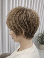 サイクル(CYCLE)&nbsp;ピンクベージュ/アンブレラカラー/クールショート/前髪/伊勢崎