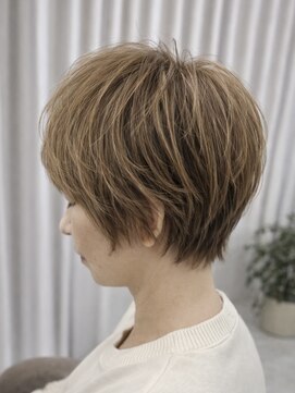 サイクル(CYCLE) ピンクベージュ/アンブレラカラー/クールショート/前髪/伊勢崎