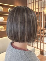 オーガニックトリコ 所沢(organic+tricot)&nbsp;40代50代◎秋カラー◎大人グレージュハイライト×ボブ
