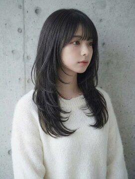 ヘアサロンエム 渋谷店(HAIR SALON M) レイヤーカット/顔周り/シースルーバング/グレージュ/