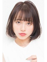 モニカ 西宮北口(Monica)&nbsp;大人かわいい伸ばしかけグレージュナチュラルボブ