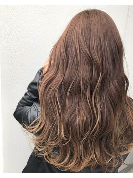 トリート 南行徳本店(TREAT) ハイライトベージュ×無造作カール