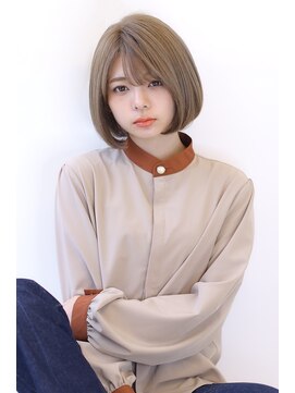 オーロ 宝塚店(ORO) ことりベージュ毛先パーマ大人かわいい小顔フレンチボブ大人ボブ