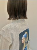 20代30代 切りっぱなし シアーベージュ ボブ