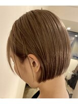 ヘアサロン シェフ(Chef)&nbsp;ことりベージュ　切りっぱなしボブ