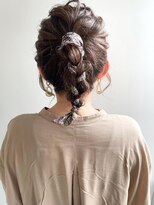 スカーフアレンジ編み込みポニー【CERCA新宿/新宿西口】