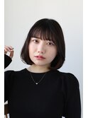 ナチュラルボブ×インナーカラー