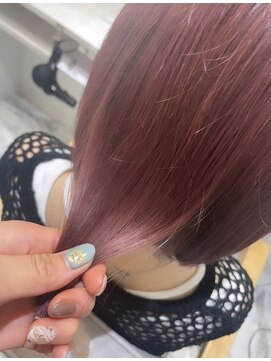 レビジュヘアー(LEVIJU HAIR) ブリーチ2回☆ピンクベージュ