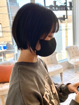 リンダバイネオリーブ 白楽店(Linda by neolive) 透明感シルキーベージュのショートボブ