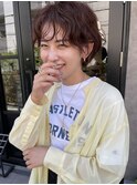ショートボブパーマ20代30代40代イヤリングカラー大人可愛い
