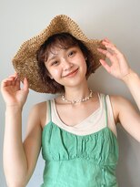 ユイル(Uil)&nbsp;似合わせ小顔ボブ×ベージュカラー デザインカラー