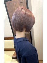 ギフト ヘアー サロン(gift hair salon) 【ピンクベージュハイトーン大人ミニボブ】原口健伸
