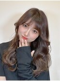レディース韓国レイヤースタイルコテ巻き