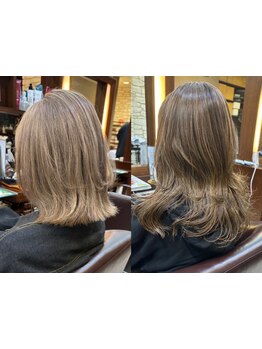 《白髪染めでお洒落にグレイカラーを楽しみたい方♪》上品で 綺麗が続く白髪ぼかしハイライトで理想ヘアに