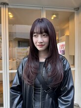 ヤード(YARD) ブリーチなし◎ワインレッドフェイスレイヤー