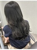 ダークグレージュ　暗髪　顔まわりカット