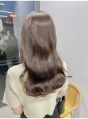 ブリーチなしブラウンベージュロングゆるふわ夏カラー