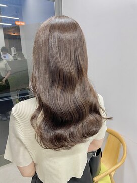 ヘアー アイス 御器所本店(HAIR ICI) ブリーチなしブラウンベージュロングゆるふわ夏カラー