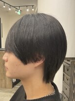 フイ 新宿3丁目(Hui)&nbsp;フェザーパーマ/グレーブルーカラー/刈り上げショートパンク