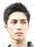 Haleスパーキーショートブルーブラックニュアンスパーマ原宿