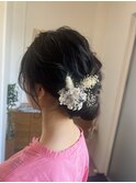 浴衣ヘアゆるふわアレンジ