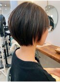 20代30代40代50代◎丸みショート小顔スモーキーブラウン