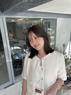 ブラン(Blanc Aoyama) レイヤーカット/顔まわりカット/ブリーチなし/ボブ/ミディアム