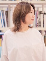 ビュートリアム 福岡(BEAUTRIUM)&nbsp;前髪からサイドに繋がるようレイヤーを入れたミディアムレイヤー