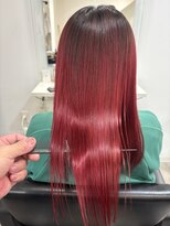 トゥーレアクア(Tule AQUA) ブリーチ、レッドカラーの髪質改善