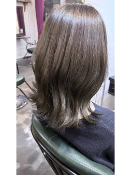 ルミエ ヘアサロン 経堂店(Lumie hair salon) ブリーチなしオリーブベージュ