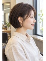 ライクバイコトナ 越谷(RIKE by kotona)&nbsp;ショートボブ髪型20代30代40代50代前髪あり前髪なし面長丸顔越谷
